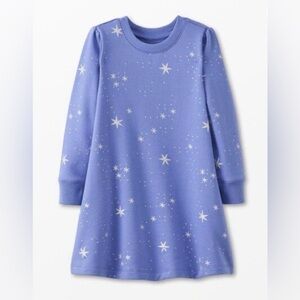 Hanna Andersson Purple Stardust Fleece 3T Kids Dress